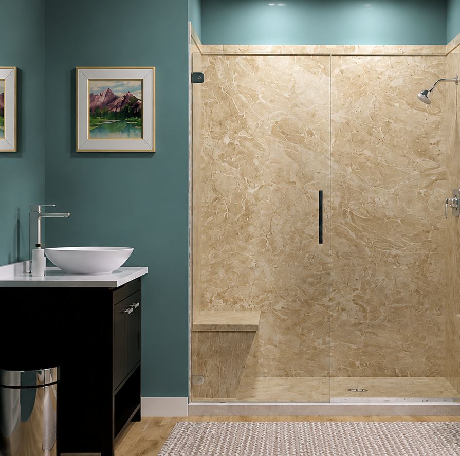 Bath Again stone shower